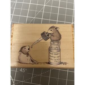 STAMPABILITIES House Of Mouse Wood Mounted Rubber Stamps Friends Mouse Drops